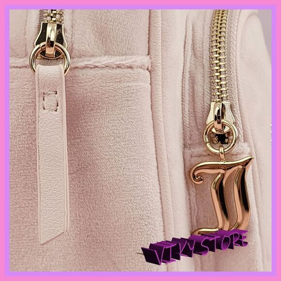NWT ๐ Juicy Couture Velvet Backpack Rhinestones Glamorous &โChic #7086 ๐ - Picture 5 of 14